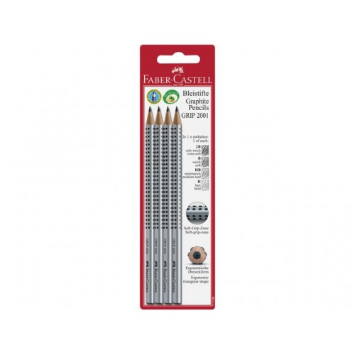 Set: Blyertspenna Faber-Castell Grip 2001, 4 pennor/fp (2B, B, HB, H) Set: Blyertspenna Faber-Castell Grip 2001, 4 pennor/fp (2B, B, HB, H)