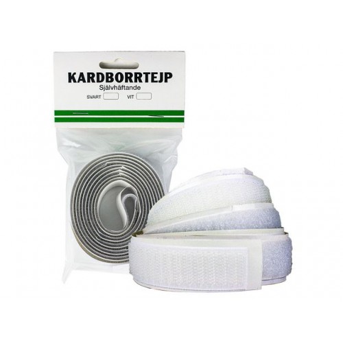 Kardborrtejp, Etab 2004, 20mm x 1 meter, Vit, Kardborreband