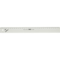 Linjal M+R, plast, 30cm cm/mm-gradering, Klar/Transparent, för vänsterhänta 1/fp