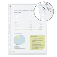 Plastfickor / Plastficka Oxford Quick’In i block, A4, 0,05mm, klar 60/fp