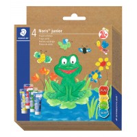 Fingerfärg/Fingermålning Staedtler Noris junior, 75ml x 4 färger/fp (ålder 2+ år)