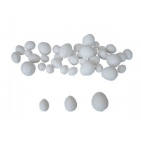 Pappägg/Pappersägg, Vit, 3 storlekar, 150/fp (50 st 22x30mm, 50 st 28x40mm, 50 st 40x50mm) (till påskpyssel/julpyssel)
