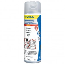 Märkspray/Signalspray/Sprayfärg Lyra Profi 4180, 500ml, Vit