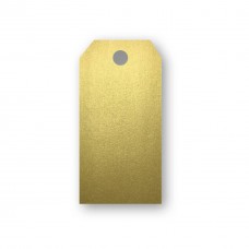 Presentetiketter/Adresskort Papperix, paketinslagning, 48x96mm, 220g, syrafritt, Guld, 10 etiketter/fp