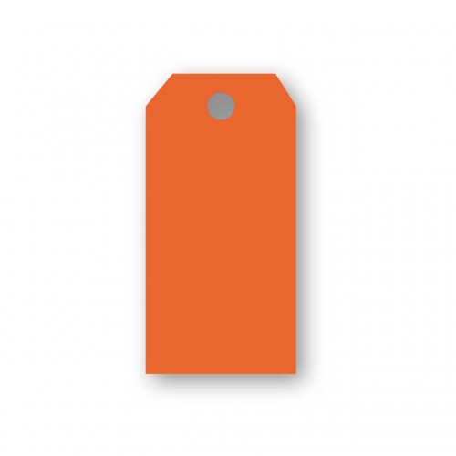 Presentetiketter / Adresskort Papperix, paketinslagning, 48x96mm, 220g, antikrandat, syrafritt, Orange, 10 etiketter/fp