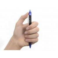 Rollerballpenna Pilot Frixion POINT Clicker BLRT-FRP5, 0,5mm (Synergy Tip), raderbart bläck, 4 färger/fp (Svart, Blå, Röd och Blå-Svart)