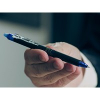 Rollerballpenna Pilot Frixion POINT Clicker BLRT-FRP-5, 0,5mm (Synergy Tip), raderbart bläck, Svart-Blå