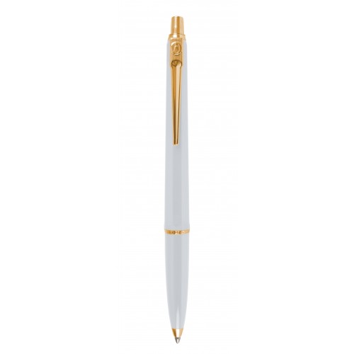 Kulspetspenna Ballograf Epoca P Luxe, förgyllda detaljer, Vit