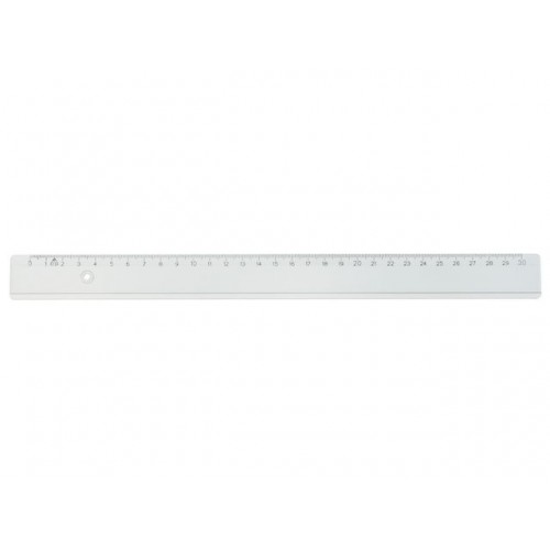 Skollinjal/Linjal, plast, 30cm cm/mm-gradering, Transparent 10/fp