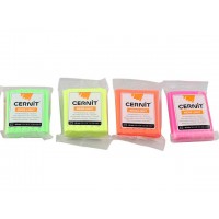 Cernit modellera Neon Light, 4 neonfärger x 56 gram