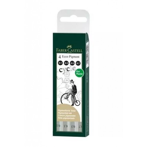 ECCO-PIGMENT Faber-Castell Tuschritpennor 0,1 0,3 0,5 och 0,7mm ECCO-PIGMENT Faber-Castell Tuschritpennor 0,1 0,3 0,5 och 0,7mm