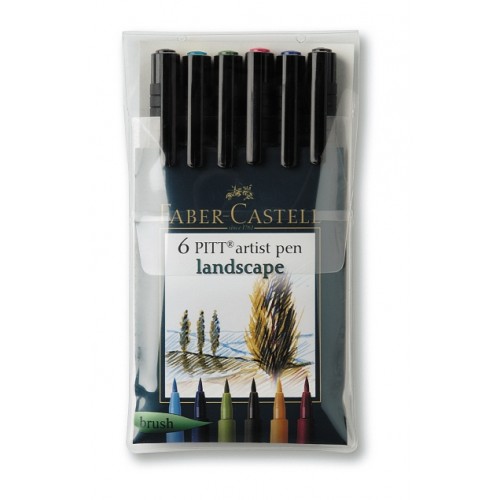 Faber-Castell 6 PITT Landscape med olika färger Faber-Castell 6 PITT Landscape med olika färger