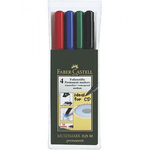 Märkpenna Faber-Castell Multimark 1525 permanent medium 4 färger