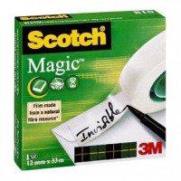 Dokumenttejp Scotch 810 Magic Invisible, 33m x 12mm, 1 rulle/fp Tejp Dokument