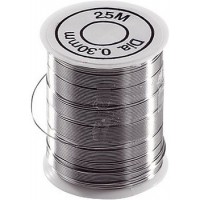 Metalltråd, 0,3mm, 25 meter, Silverfärgad