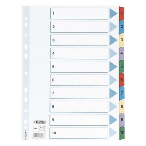 Pärmregister Esselte 100161 A4, 1-10 dubbelsidig 1/fp