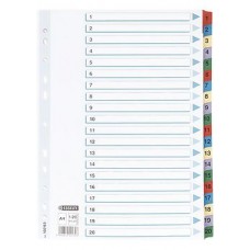 Pärmregister Esselte 100163 A4, 1-20 dubbelsidig 1/fp