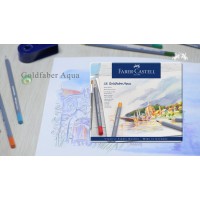 Akvarellpennset: Akvarellpenna Faber-Castell Goldfaber Aqua i plåtask, 24 färger/fp