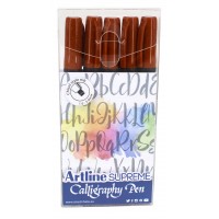 Kalligrafipennor Artline Supreme Calligraphy Pen 1-5mm Sepia, 5 pennor/fp