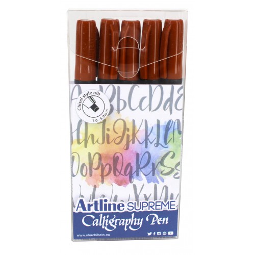 Kalligrafipennor Artline Supreme Calligraphy Pen 1-5mm Sepia, 5 pennor/fp