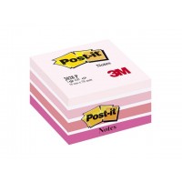 Notisblock Post-it Notes (2028-P), Kub, 76x76mm Rosa/Vit (450 ark) pastellrosa
