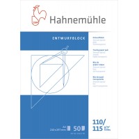 Ritpapper transparent, Tracingpapper, block Hahnemühle Diamant Smooth 110/115g, A4 (210x297mm), 50 ark