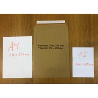 Kartongkuvert / Pappkuvert A4, 348x245mm (passar A4-format), Brun 10/fp Kartongkuvert / Pappkuvert A4, 348x245mm (passar A4-format), Brun 10/fp