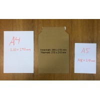 Kartongkuvert / Pappkuvert A5+, 265x210mm (passar A5-format), Brun 100/fp Kartongkuvert / Pappkuvert A5+, 265x210mm (passar A5-format), Brun 100/fp