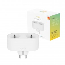 Strömbrytare, WiFi, Hombli Smart Socket Duo WiFi Plug (EU), 16A, Vit (med energimätning)