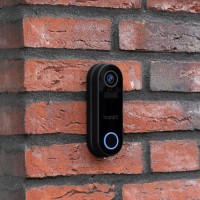 Smart dörrklocka med kamera, WiFi, Hombli Smart Doorbell 2, batteridriven, Svart
