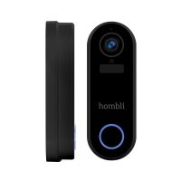 Smart dörrklocka med kamera, WiFi, Hombli Smart Doorbell 2, batteridriven, Svart