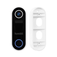 Smart dörrklocka med kamera + rinklocka, WiFi, Hombli Smart Doorbell 2 + Chime, batteridriven, Vit