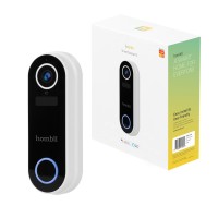 Smart dörrklocka med kamera + rinklocka, WiFi, Hombli Smart Doorbell 2 + Chime, batteridriven, Vit