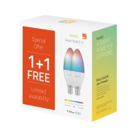 Smart lampa, WiFi, Hombli Smart Bulb E14, LED, RGB & CCT, 4,5W, Dimbar, Multifärg 2/fp