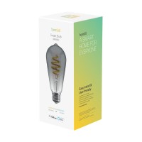 Smart lampa, WiFi, Hombli Smart Bulb Smokey ST64, E27, LED, CCT, 5,5W, Dimbar, Retro Filament, med retrofilament