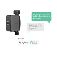 Bevattningskontroll/-styrning, utomhusbruk, WiFi, Hombli Smart Outdoor Water Controller, Svart
