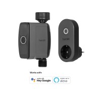 Bevattningskontroll/-styrning, utomhusbruk, WiFi, Hombli Smart Outdoor Water Controller, Svart