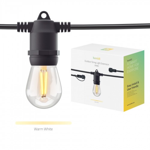 Förlängning: Smart utomhusbelysning, WiFi, Hombli Smart Outdoor Light String Extension, Dimbar, 5m (10 lampfästen, + 10 lampor) Förlängning: Smart utomhusbelysning, WiFi, Hombli Smart Outdoor Light String Extension, Dimbar, 5m (10 lampfästen, + 10 lampor)