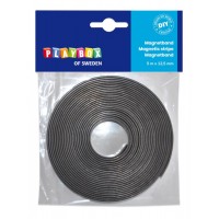 Magnettejp / Magnetband, magnetisk tejp, 5m x 12,5mm, 1 rulle/fp Magnettejp / Magnetband, magnetisk tejp, 5m x 12,5mm, 1 rulle/fp
