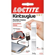 Limmassa/Reparationsmassa Loctite Kintsuglue, flexibel massa, 3 x 5 gram, Vit
