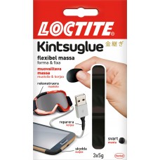 Limmassa/Reparationsmassa Loctite Kintsuglue, flexibel massa, 3 x 5 gram, Svart