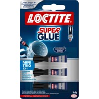 Loctite: Superlim/Snabblim, universallim, Loctite Super Glue Mini Dose Trio, 3 x 1 gram