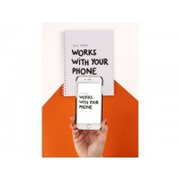 Kollegieblock Whitelines Link, A5, 60 blad, grått papper, vita stödlinjer, Linjerat 1/fp