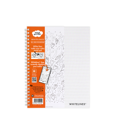 Kollegieblock Whitelines Link, A5, 60 blad, grått papper, vita stödlinjer, Linjerat 1/fp