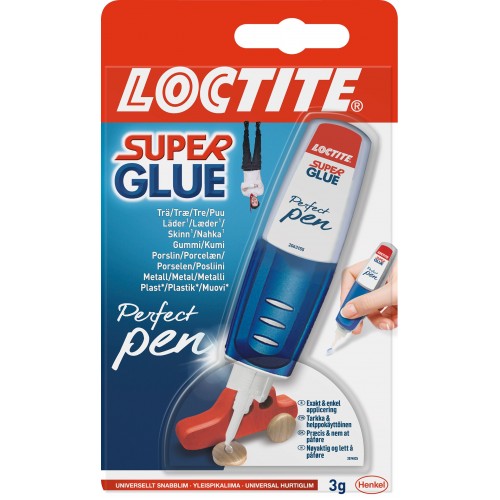 Loctite: Superlim / Snabblim, universallim, limpenna, Loctite Super Glue Creative Perfect Pen, 3 gram Loctite: Superlim / Snabblim, universallim, limpenna, Loctite Super Glue Creative Perfect Pen, 3 gram