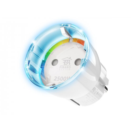 Strömbrytare/Plug In Relä, Z-Wave Plus, Fibaro Smart Wall Plug, modell F (EU), 11A, Vit Strömbrytare/Plug In Relä, Z-Wave Plus, Fibaro Smart Wall Plug, modell F (EU), 11A, Vit