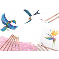 Presentset/Målningsset: Stockmar Painting and Drawing Set (hexagonalformade färgpennor + akvarelltäckfärg + målarblock)