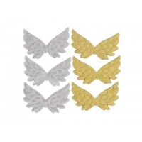 Änglavingar, 5x3cm, Silver & Guld, 20/fp (10 st silver, 10 st guld)