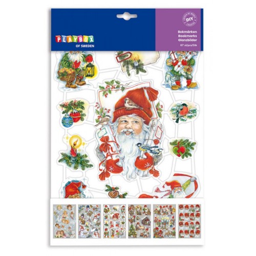 Bokmärken julmotiv (tomte, ängel, snögubbe), 67/fp