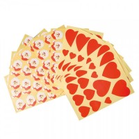 Stickers / Klistermärken Tomtar & hjärtan, 14 ark/fp (90 st tomtar & 88 st hjärtan)